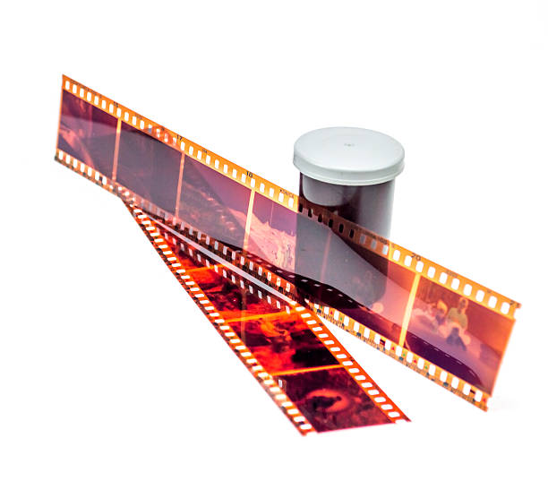 35 mm 음화 스트립 (barrier strips) - lightbox slide frame black 뉴스 사진 이미지