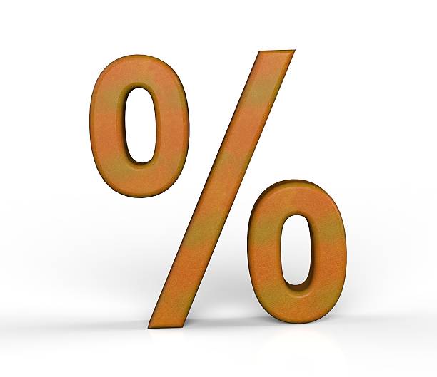 istock Bussines symbols. 3D percentage 182085122