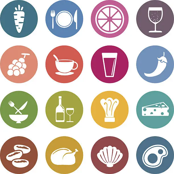 Vector illustration of Info icon: Food and beverge