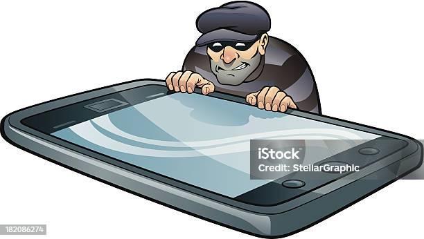 Cell Phone Thief Stock Illustration - Download Image Now - Thief, Mobile Phone, Portable Information Device