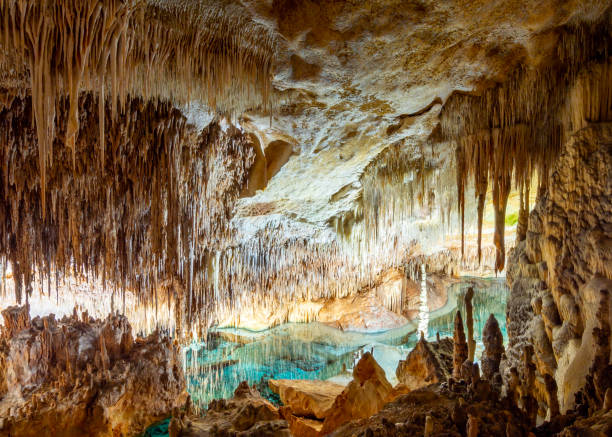 istock Underground lake in Dragon cave (Cuevas del Drach), Mallorca island, Spain 1820875120
