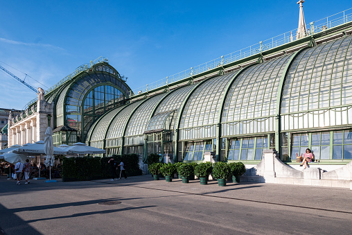 Vienna, AUstria 29 September 2023 Butterfly House in Hofburg is home to many exotic species of plants and insects