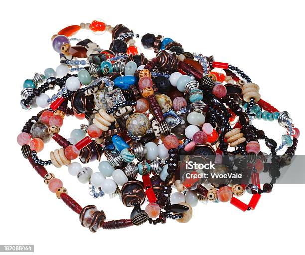 Haufen Von Verheddert Natürlichen Steinen Halsketten Stockfoto und mehr Bilder von Accessoires