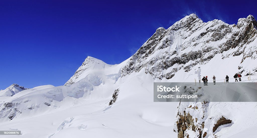 Alpes australianos paisagem de montanha no Jungfraujoch - Foto de stock de Alpes europeus royalty-free