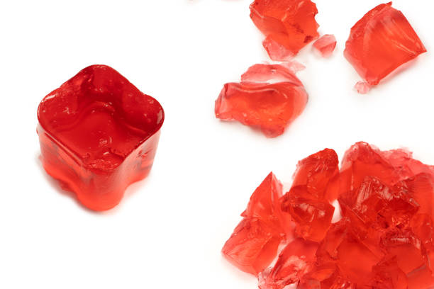 istock Sweet fruit jelly dessert isolated on white background. 1820889970