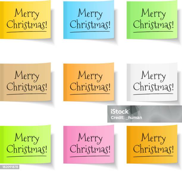 Ilustración de Feliz Navidad y más Vectores Libres de Derechos de Amarillo - Color - Amarillo - Color, Blanco - Color, Color - Tipo de imagen