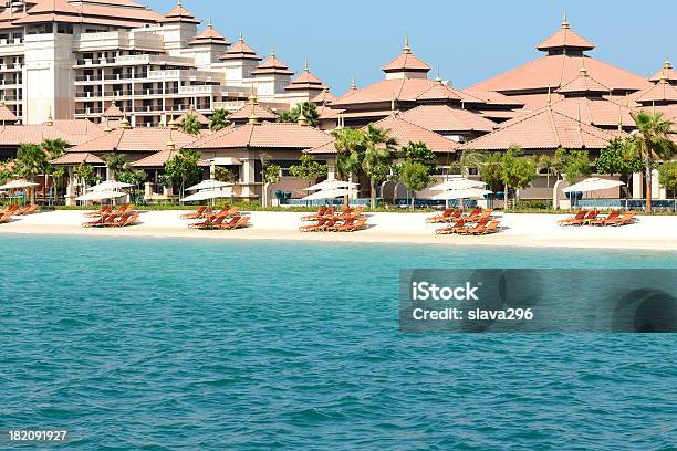 Beach Of The Luxury Thai Style Hotel On Palm Jumeirah Stock Photo - Download Image Now