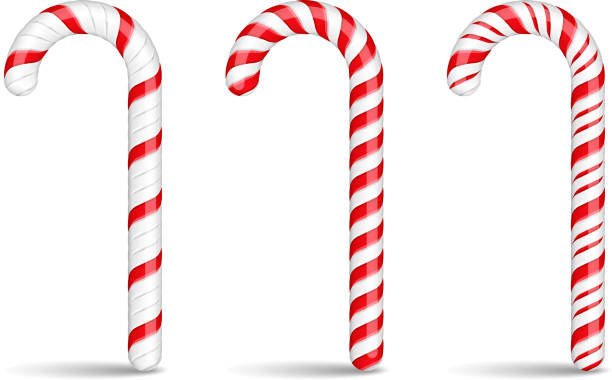 illustrations, cliparts, dessins animés et icônes de confiseries canes - candy candy cane christmas sweet food