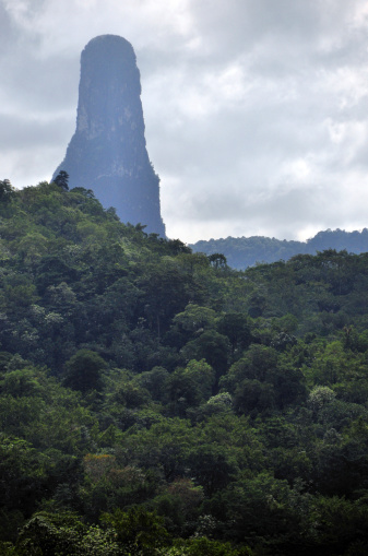 Cão Grande Peak Caué District São Tomé Und Príncipe Stockfoto und mehr