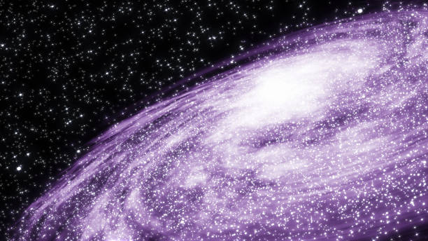 istock Cosmic journey through universe, mesmerizing galaxy, celestial violet beauty. 1820924502