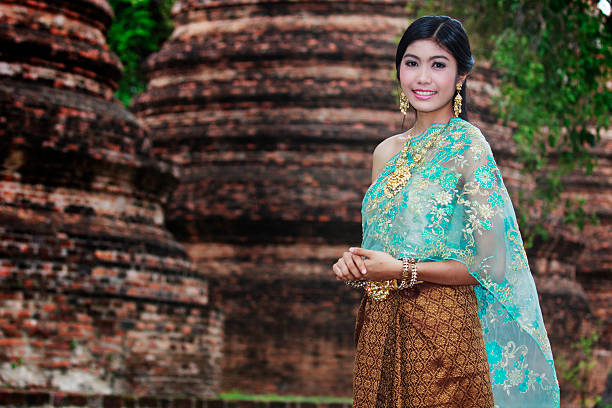 istock Woman wearing typical thai 182096637