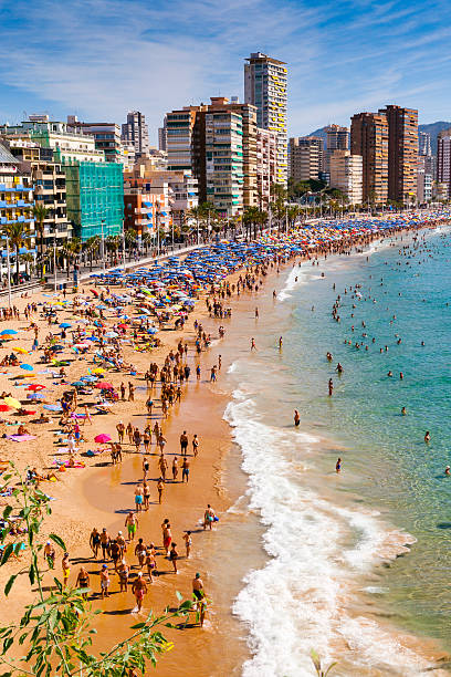 istock Beach of Benidorm, mediterranean seashore 182096992