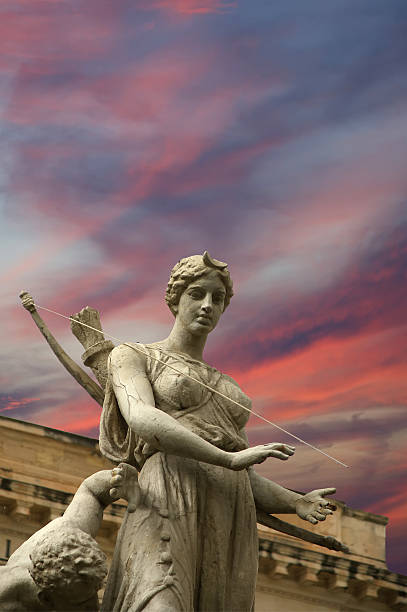 Artemide fountain. Syracuse (Siracusa, Sarausa)-- historic city in Sicily, Italy