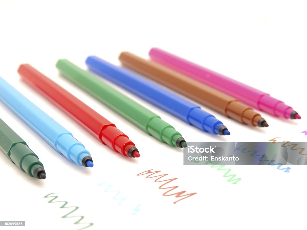Цвет кончик ручки из фетра - Стоковые фото Без людей роялти-фри