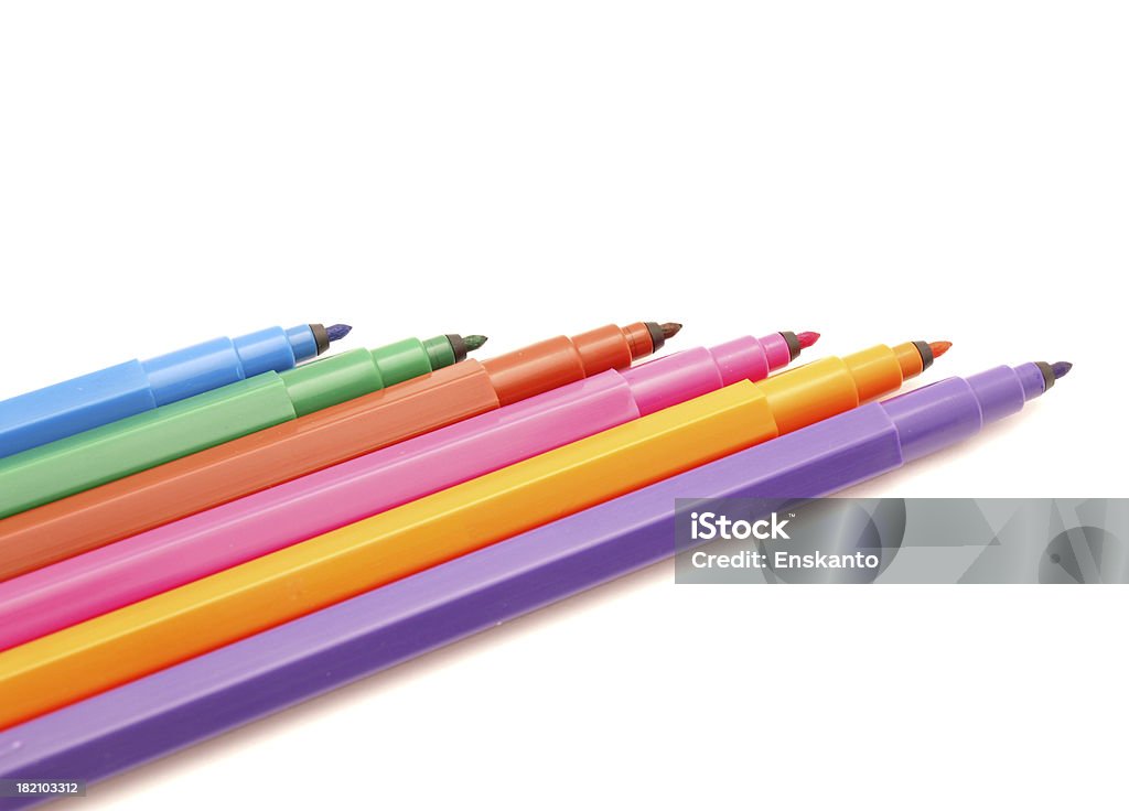 Farbe Filz-tip Marker - Lizenzfrei Bunt - Farbton Stock-Foto