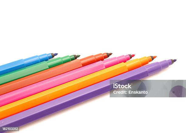 Farbe Filztip Marker Stockfoto und mehr Bilder von Bunt - Farbton - Bunt - Farbton, Dunkel, Eleganz