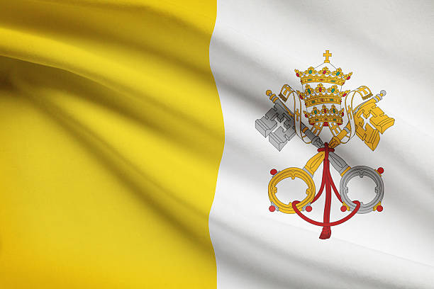 istock Series of ruffled flags. Vatican City State. 182104080