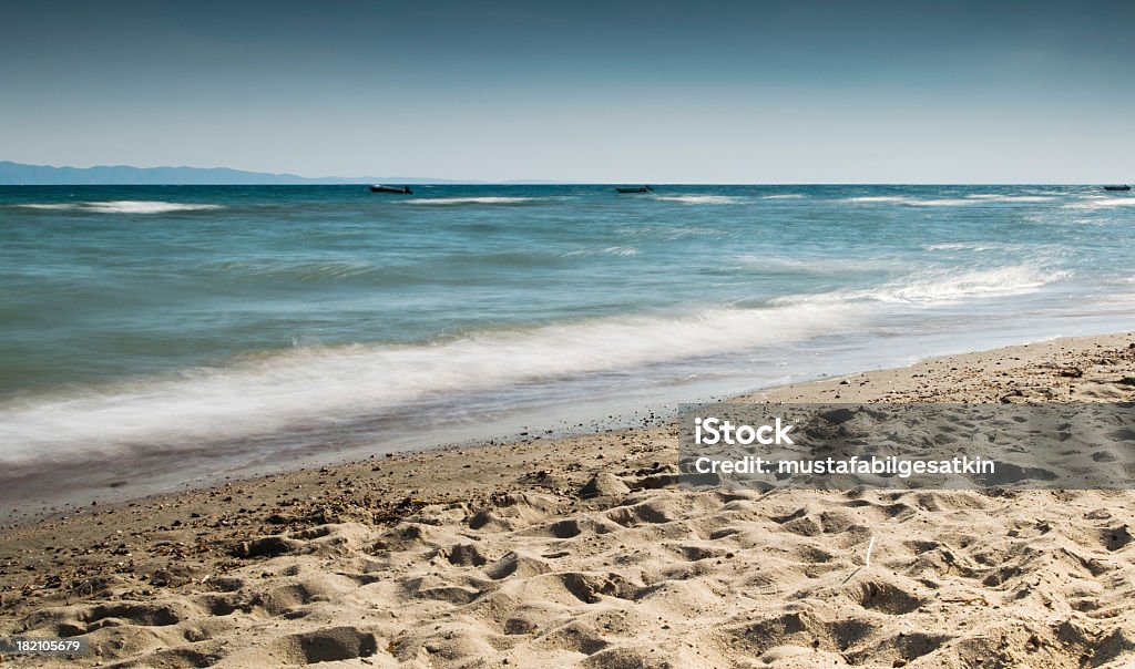 Strand und Wellen - Lizenzfrei Abenddämmerung Stock-Foto