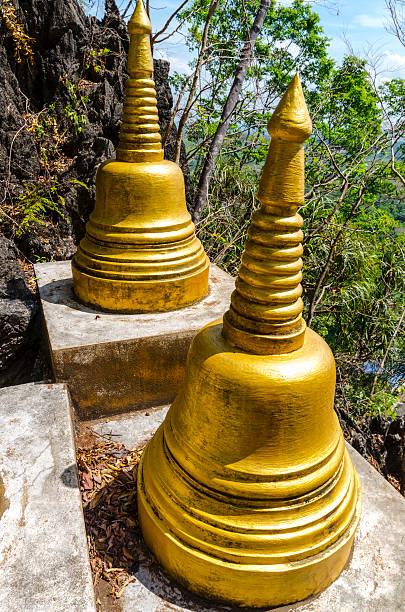 istock Sacred Buddhist stupa on a hillside 182105973