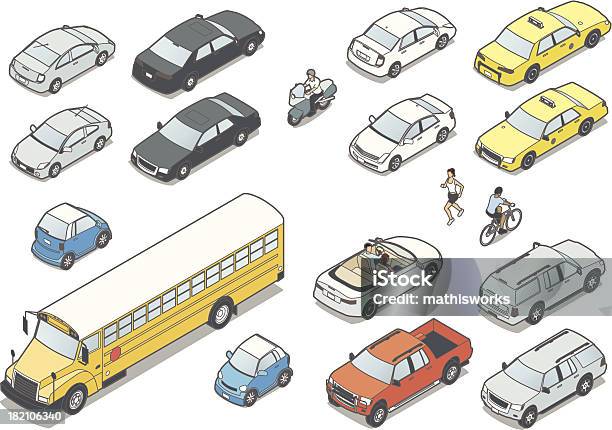 Isometric Cars Stock Illustration - Download Image Now - Car, Isometric Projection, High Angle View