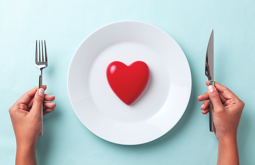 Red, Red heart, Heart Shape, Plate, Dinner, Healthy Eating, Simplicity