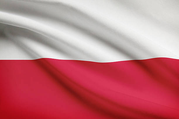 istock Series - ruffled flags. Republic of Poland. 182107955