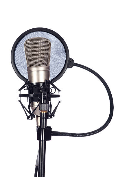 istock Closeup of an old microphone 182109371