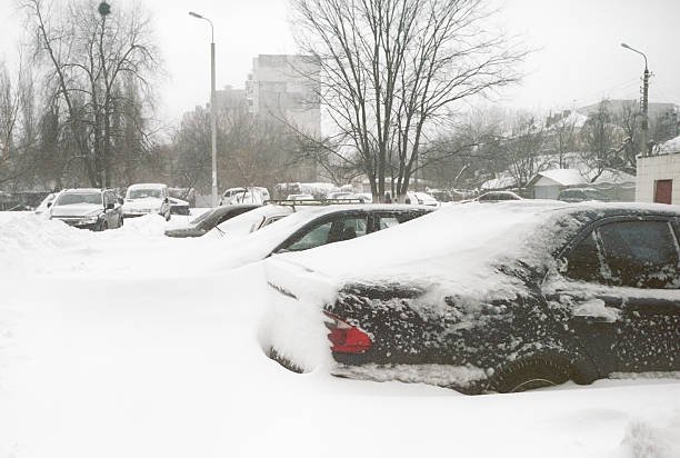 istock After snowstorm in the city. 182111977