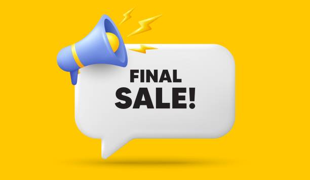 istock Final Sale tag. Special offer price sign. 3d speech bubble banner. Vector 1821121827