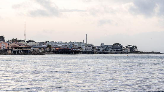 Cannery Row in Monterey, California as seen from Monterey Bay