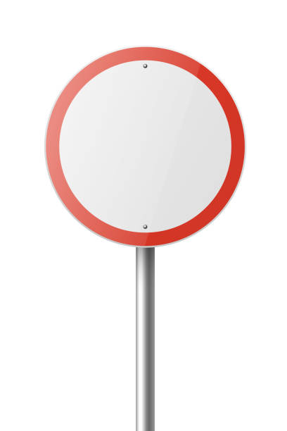 istock Vector Red and White Round Prohibition Sign Icon. Stop Traffic Sign Frame Closeup Isolated on a White Background. Traffic Road Plate, Sign Design Template, Front View 1821200306