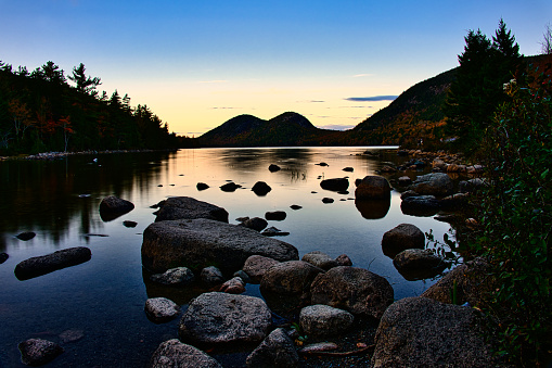 Sunset at Jordan Pond, Acadia National Park, Maine