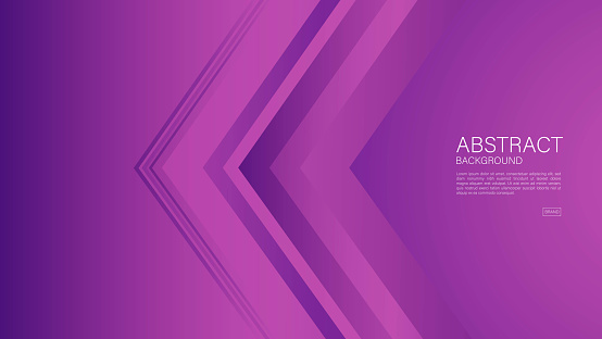 Purple abstract background, arrow lines, Geometric vector, graphic, technology digital template, cover design, backdrop, banner, web background, book cover, advertisement, Purple gradient background.