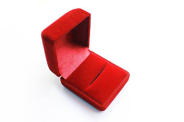 istock Red jewelry box to putting rings 182138724
