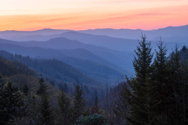 istock Oconaluftee Valley Overlook at dawn 1821406609