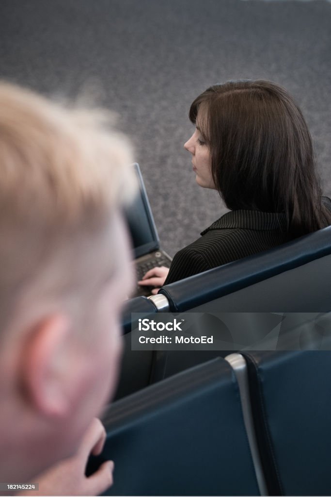 Violazione della Privacy in pubblico - Foto stock royalty-free di Aeroporto