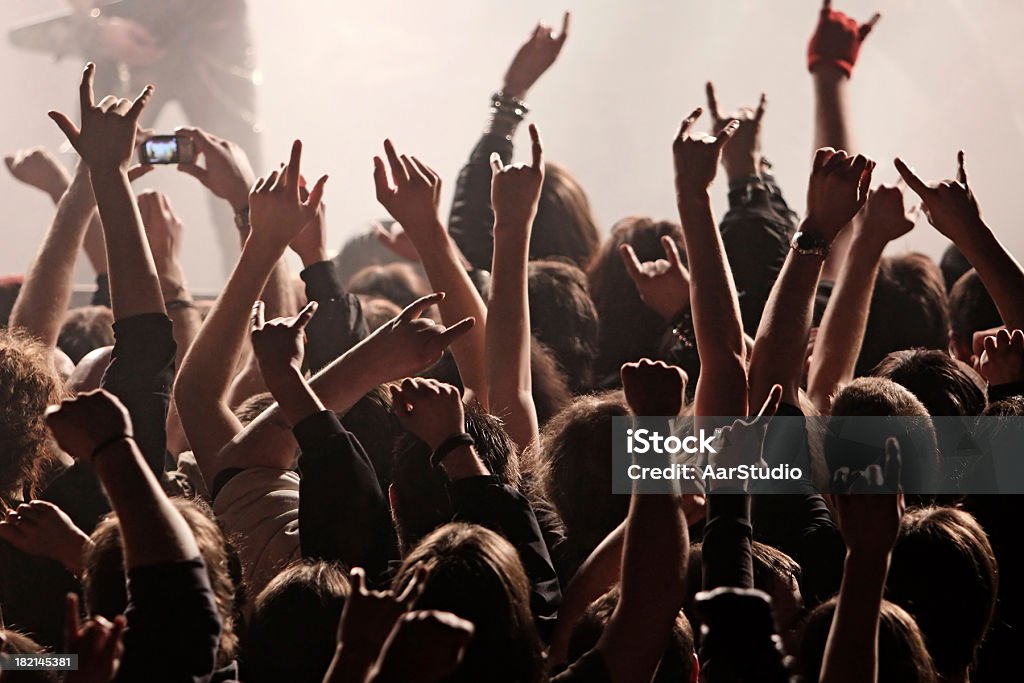 Rocking crowd People at a good concert People Stock Photo