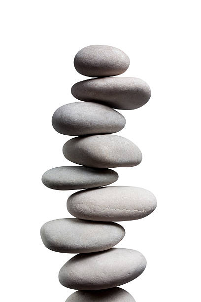 calhaus equilibrado - aspirations pebble balance stack imagens e fotografias de stock