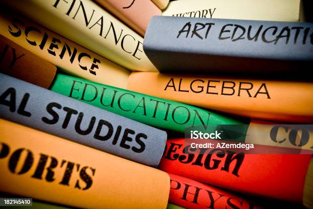 Stack Of Books Stock Photo - Download Image Now - Large, Library, Book