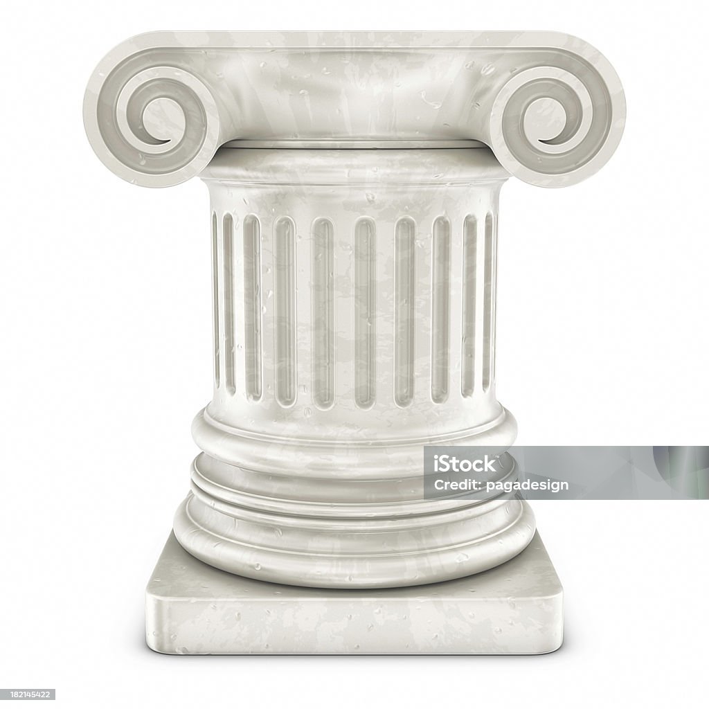 column icon 3d render. Architectural Column Stock Photo