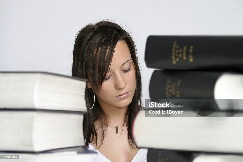 Book worm "Girl between books, a lot of books!" Adult Stock Photo