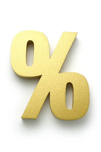 Photo of Golden Percentage Symbol