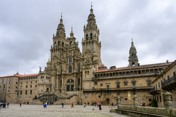 Image of a woman in the roof of the cathedral of Santiago de Compostela