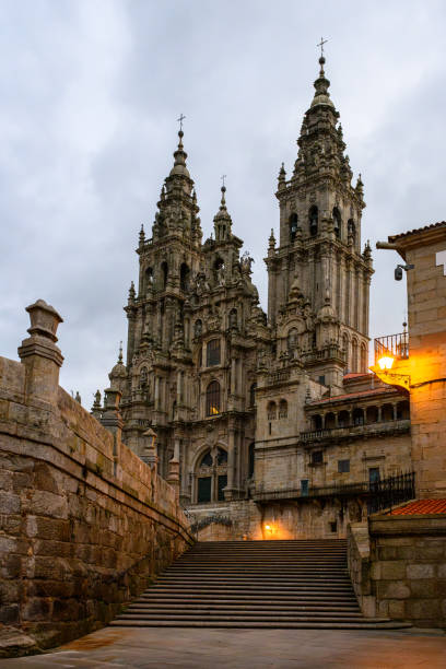istock Cathedral of Santiago de Compostela in twilight 1821457182