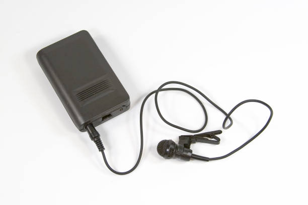 wireless lavalier microphone stock photo