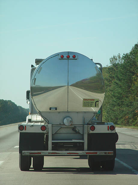 fuel tanker truck stock photo