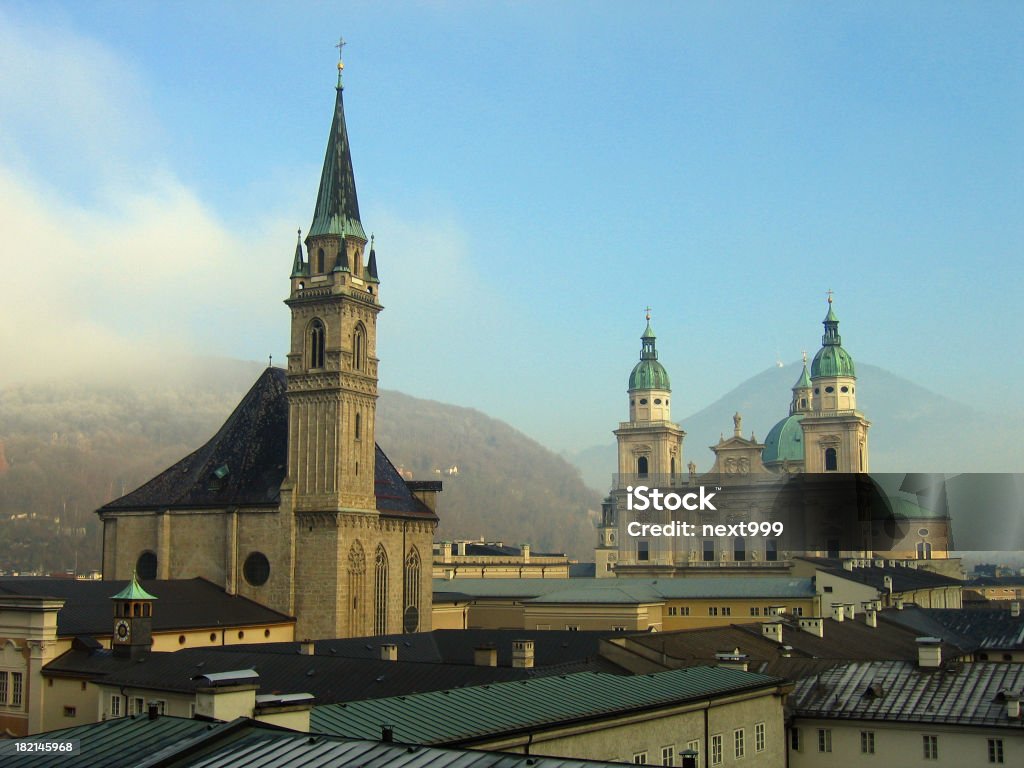 Igrejas de Salzburgo - Foto de stock de Abadia - Igreja royalty-free