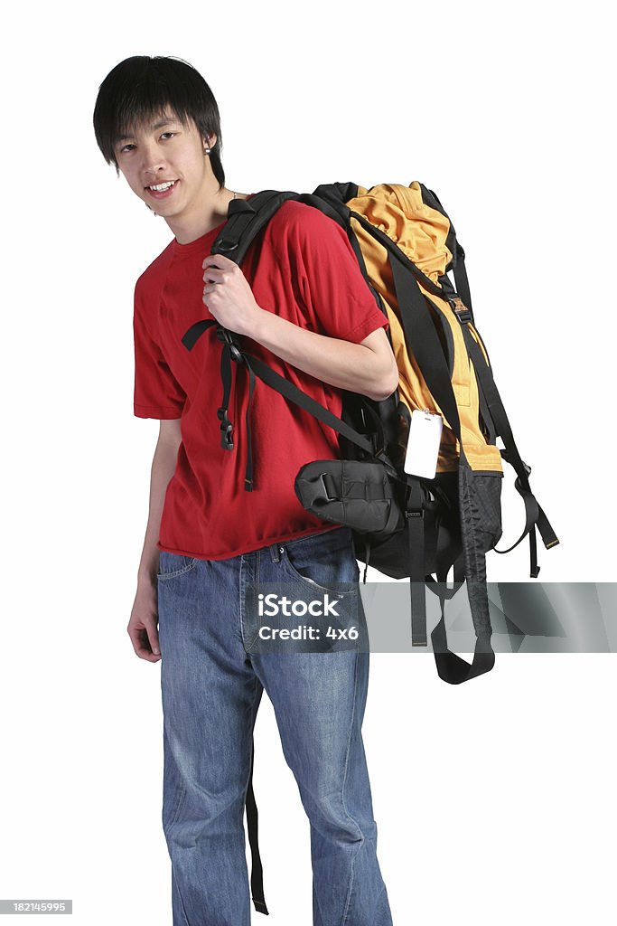 Hip young backpacker Hip young backpackerhttp://www.twodozendesign.info/i/1.png Hiking Stock Photo