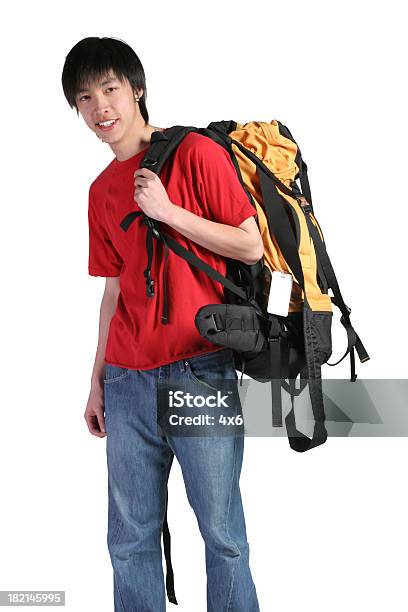 Hip Young Backpacker Stock Photo - Download Image Now - Hiking, Teenager, Adolescence