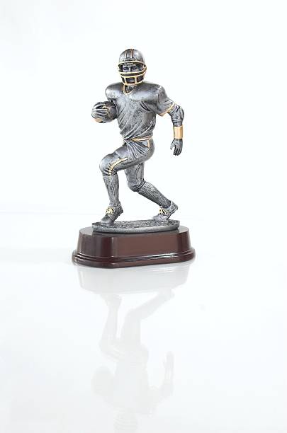 football trophy football trophy school sport high up tall stock pictures, royalty-free photos & images